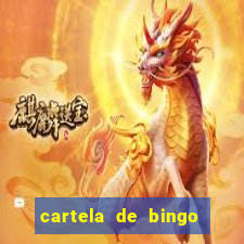 cartela de bingo cha de bebe